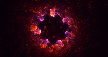 Fractal 3D rendering abstract light background