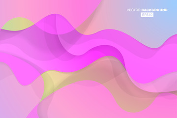 Pastel Colors Geometric Modern Fluid Background Composition with Gradients, Shadows and Lights