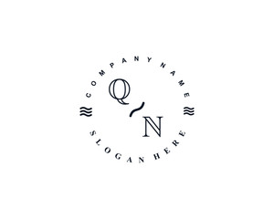  QN vintage logo template