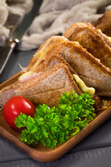 Grilled cheese sandwich.