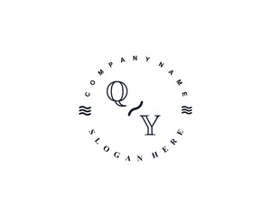  QY vintage logo template