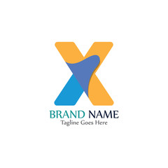 Simple and modern logo of letter X creative design