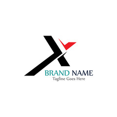 Simple and modern logo of letter X creative design
