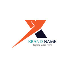 Simple and modern logo of letter X creative design