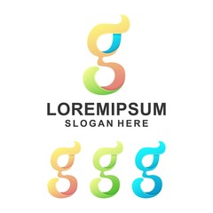 colorful letter g logo design premium