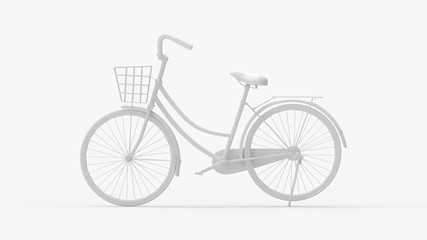 3d rendering of a bicycle isolated in a studio background