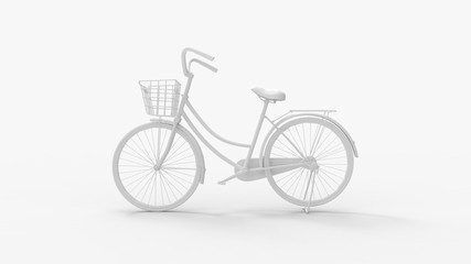 Fototapeta na wymiar 3d rendering of a bicycle isolated in a studio background