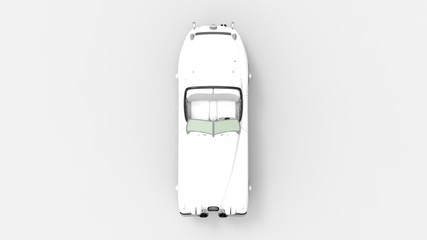3d rendering of a classic vintage car isolated in studio background