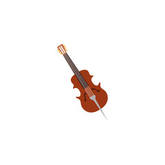 Obraz na płótnie Canvas fiddle music flat style icon