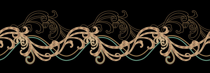 Decorative elegant luxury design.Vintage elements in baroque, rococo style.Design for cover, fabric, textile, wrapping paper .