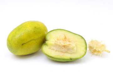 Kedondong or ataheitte apple/great hot plum isolated on white