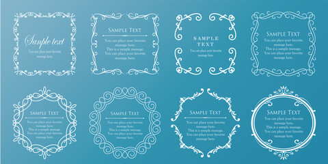 高級感のあるフレームデザイン、カリグラフィー素材、ラグジュアリー、テンプレート、コピースペース