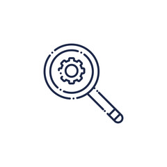 magnifying glass flat style icon