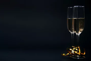 Foto op Aluminium Champagne in the the glass New Year Christmas. New year concept 2020 © Ekaterina
