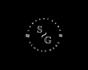  Initial SG vintage logo template