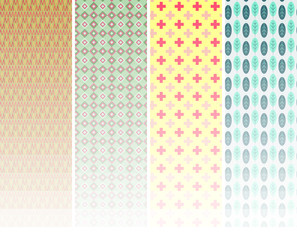 Set of colorful seamless patterns
