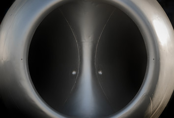 jet aircraft turbine close up