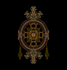 Decorative elegant luxury design.Vintage elements in baroque, rococo style.Design for cover, fabric, textile, wrapping paper .