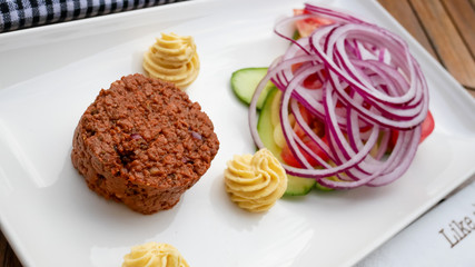 Beef dish in a restaurant