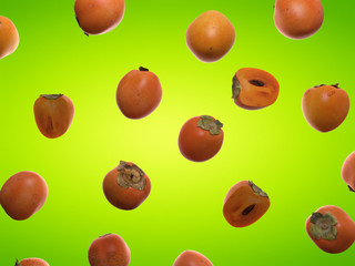 3d rendered food illustration of persimmons