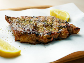 Beef dish in a restaurant