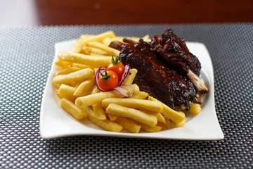 Beef dish in a restaurant