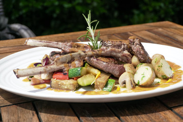 Beef dish in a restaurant