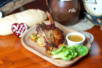 Beef dish in a restaurant