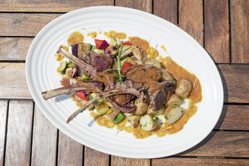 Beef dish in a restaurant