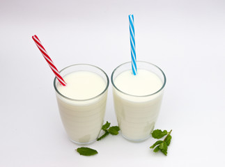 Milkshake isolated on a white background.