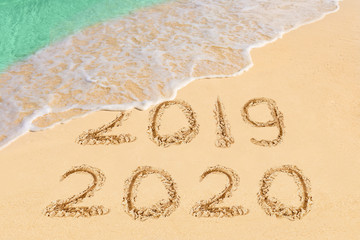 Numbers 2020 on beach