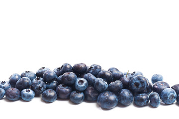Blueberries isolated on white background.