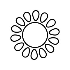 sun hot line style icon