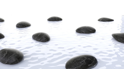 Fototapeta na wymiar 3d rendered spa illustration - floating stones