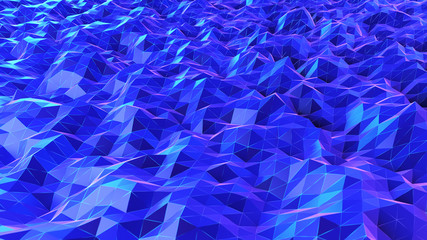 3d rendered synthwave style illustration of a digital landscape