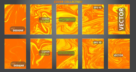 Set abstract marble modern designe. Splash acrylic colored bright liquid. Paints texture A4. For sale flyer,cover,presentation,print,business cards,calendars,invitations,sites,packaging. Copy space. 