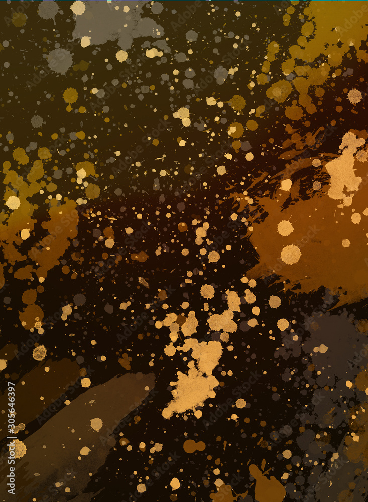 Canvas Prints golden splatter texture