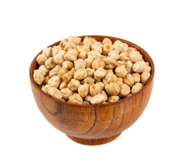 dried chickpeas isolated on white