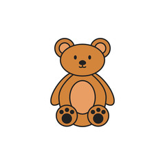 toy bear animal fill style icon