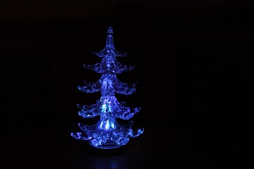 abstract christmas tree on black background