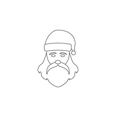 Santa claus  line icon on white background