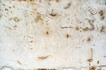 Dirty old rusty grunge white metal background
