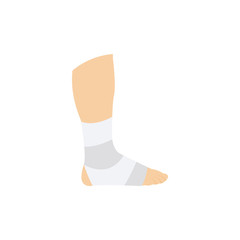 Feet Fracture Vector Flat Icon