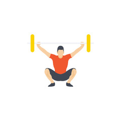 Weightlifter Vector Flat Icon