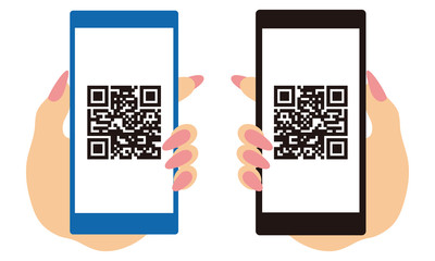 QRコード決済 ベクターイラスト