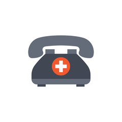 Emergency Call Vector Flat Icon