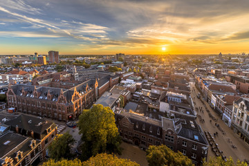 Skyline of historic Groningen city