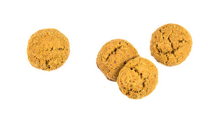 Fototapeta na wymiar Group of four pepernoten cookies