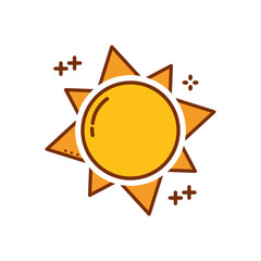 sun hot fill style icon