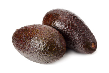 Brown avocado isolated on white background. Healthy food.